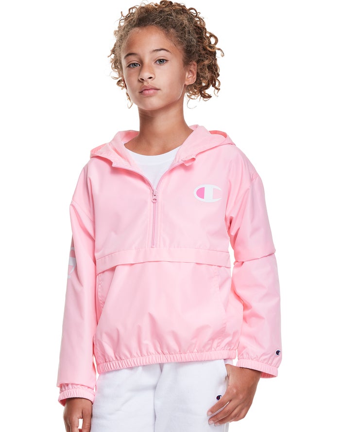 Chaqueta Champion Niña - Windbreaker C Logo ( Rosas ) 5197082-ZQ